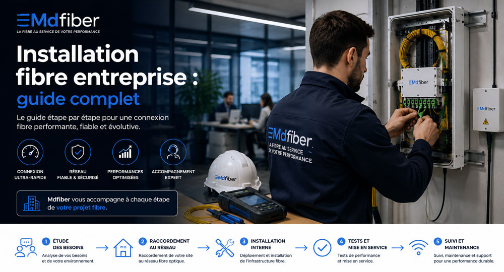 Installation fibre entreprise : guide complet