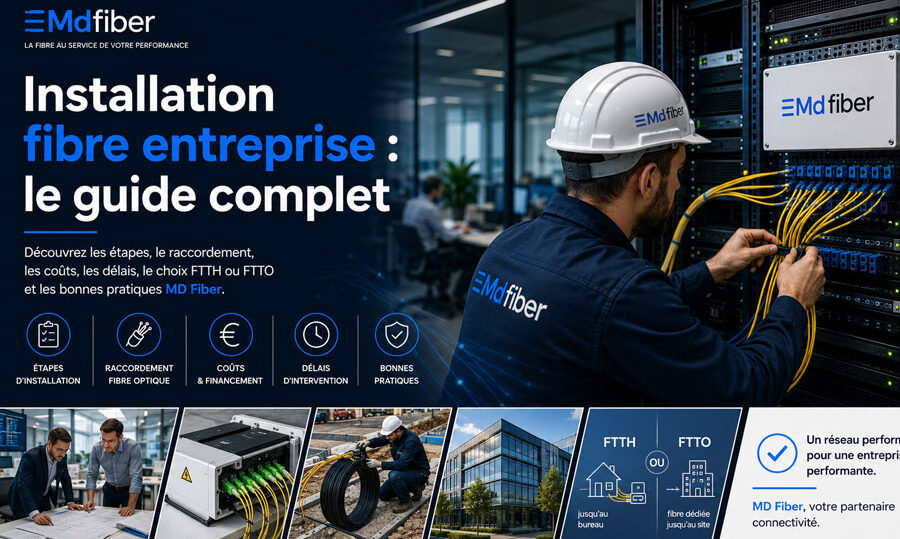 Installation fibre entreprise : étapes, coûts et bonnes pratiques
